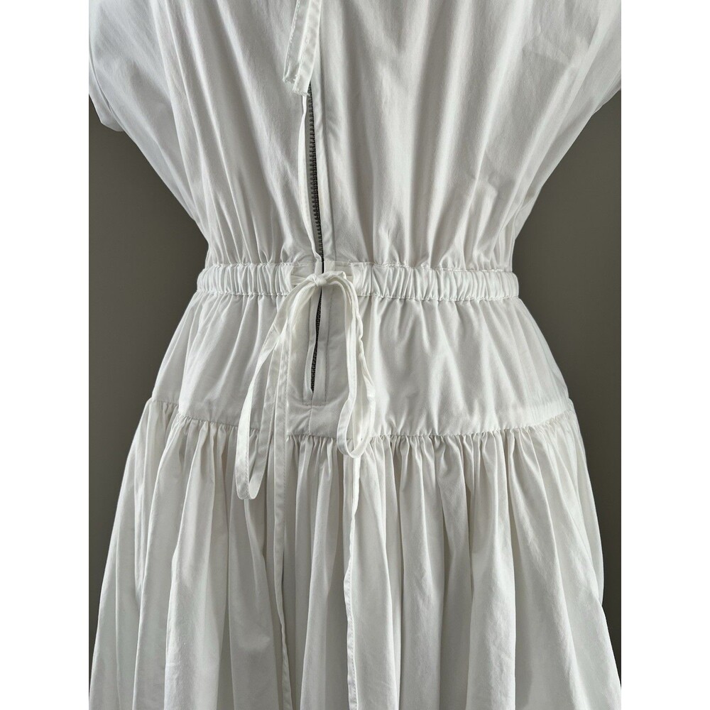 J. Crew White Midi Dress with Drawstring Waist - Picture 6 of 14